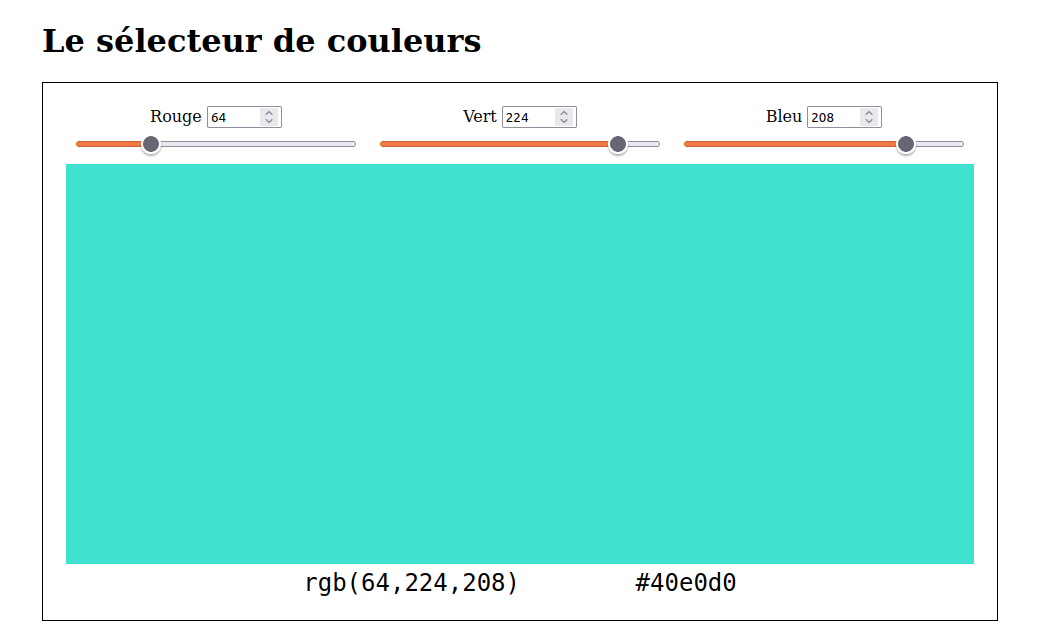Sélecteur de couleurs